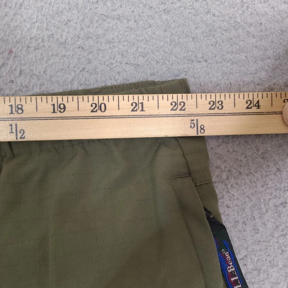 Vintage LL Bean Convertible Pants XL 44x34 Green Hiking Fishing Nylon Ripstop‎